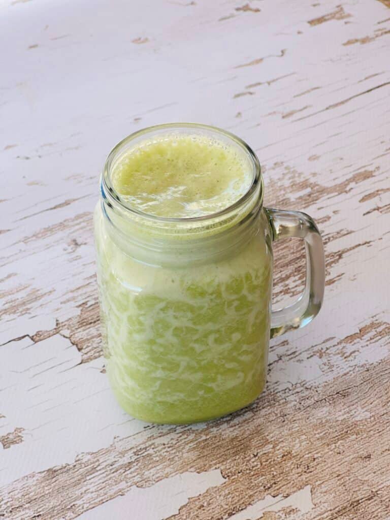 Refreshing and hydrating Pineapple Cilantro Smoothie.
