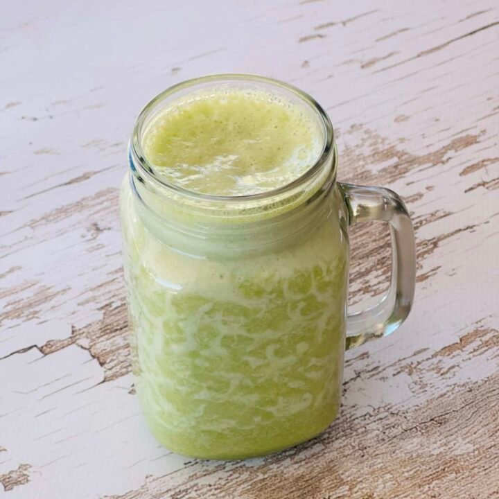 Refreshing and hydrating Pineapple Cilantro Smoothie.