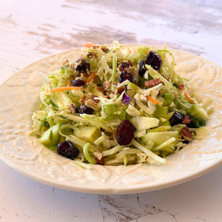 Light and refreshing apple slaw salad.