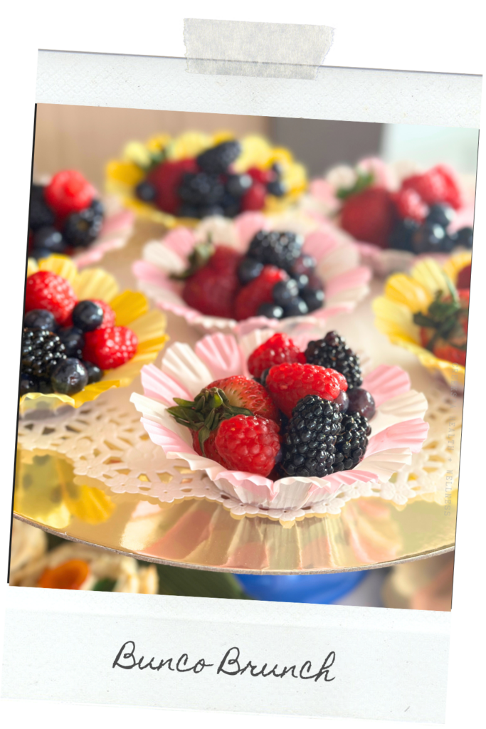 Berries drizzled in a honey lime dressing for a brunch.
